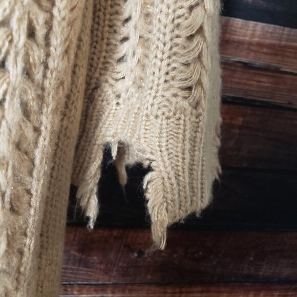 1 Happy Girl Sweater Handmade Indie Knit Pink Oversized Boho Soft Angora Blend - Picture 7 of 9